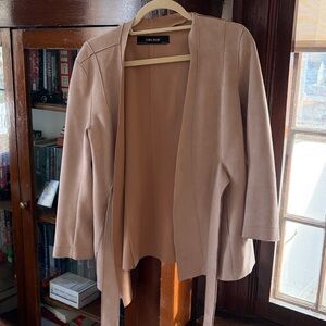 Zara Tan Faux Suede Jacket Tie Front. Size: M
